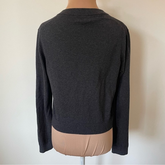 Velvet Graham & Spencer Mandie Lux Cotton Cashmere Gray Cardigan Sweater EUC S - Picture 7 of 12